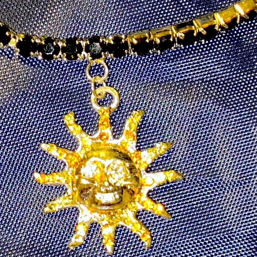 Gold Sun Pendant anklet